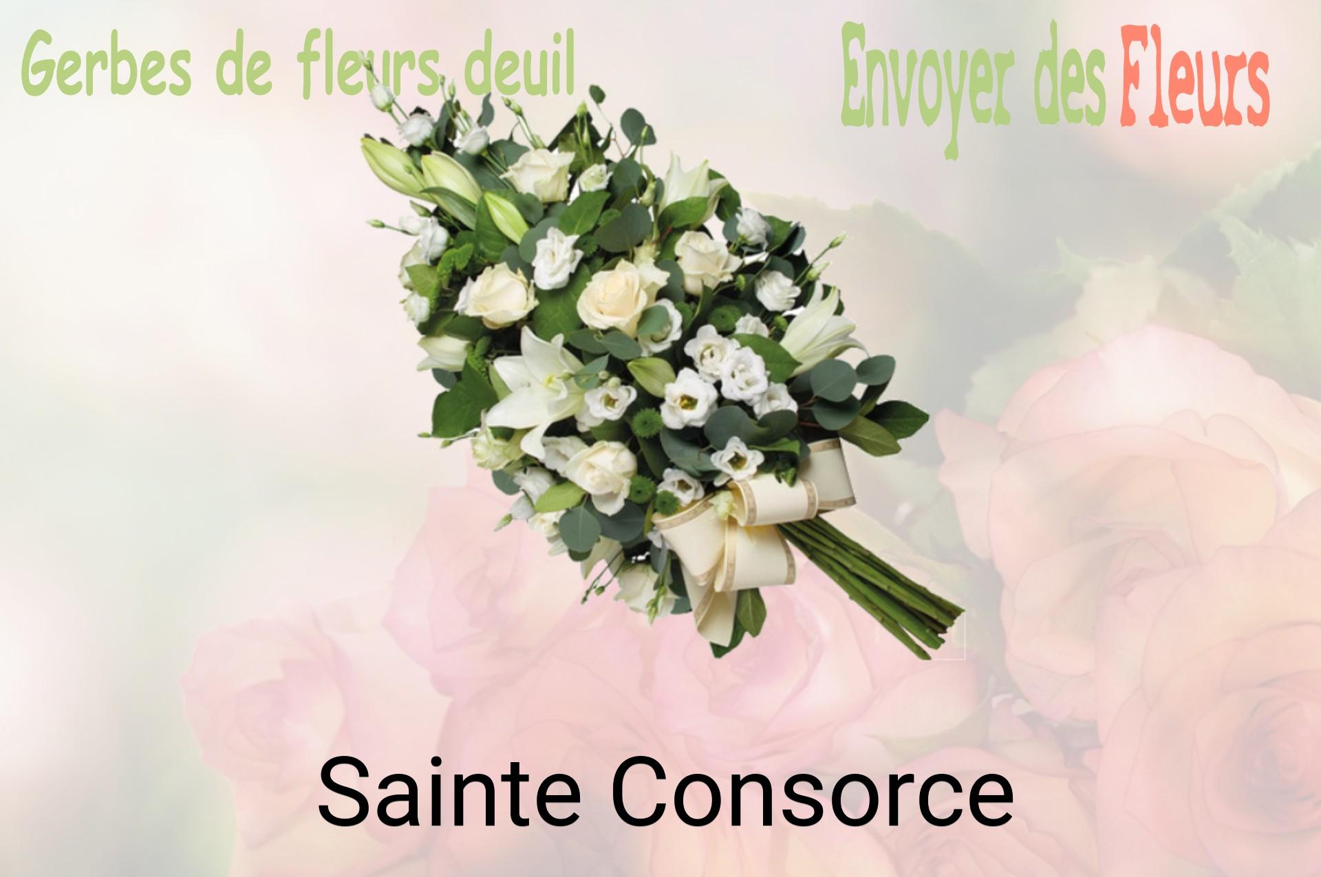 Gerbe de fleurs de deuil livrée à Sainte-Consorce